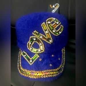 Felt hat never worn. Velcro back